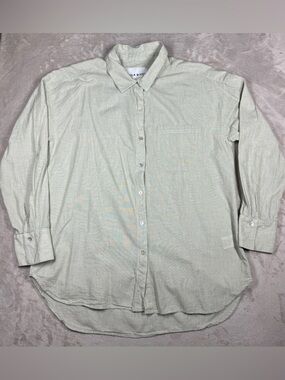 Lola River Women’s 100% Cotton Button Front Collared Resort Loose Fit Shirt M